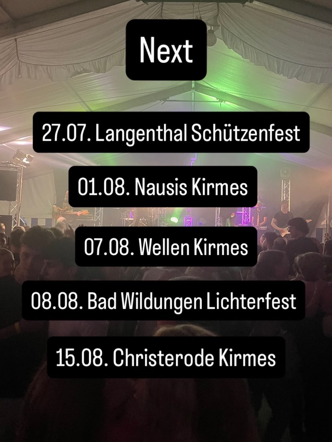 Next Gigs… #enjoyband #partyband #coverband #party