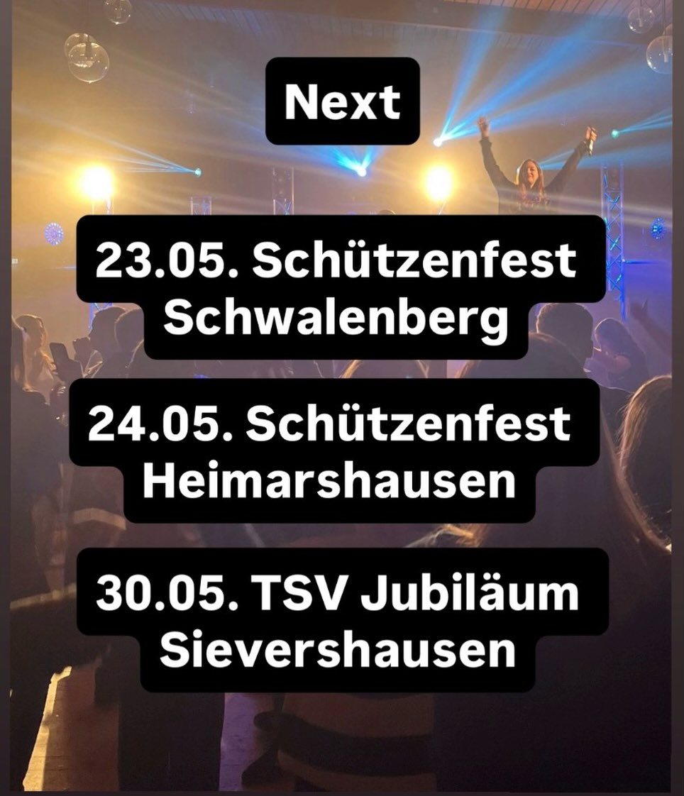 Unser Mai… #nextgigs #schützenfest #jubiläum #partyband #enjoyband