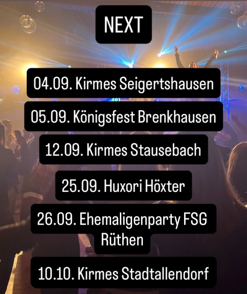 Next Gigs… #enjoy #partyband #enjoyband #party